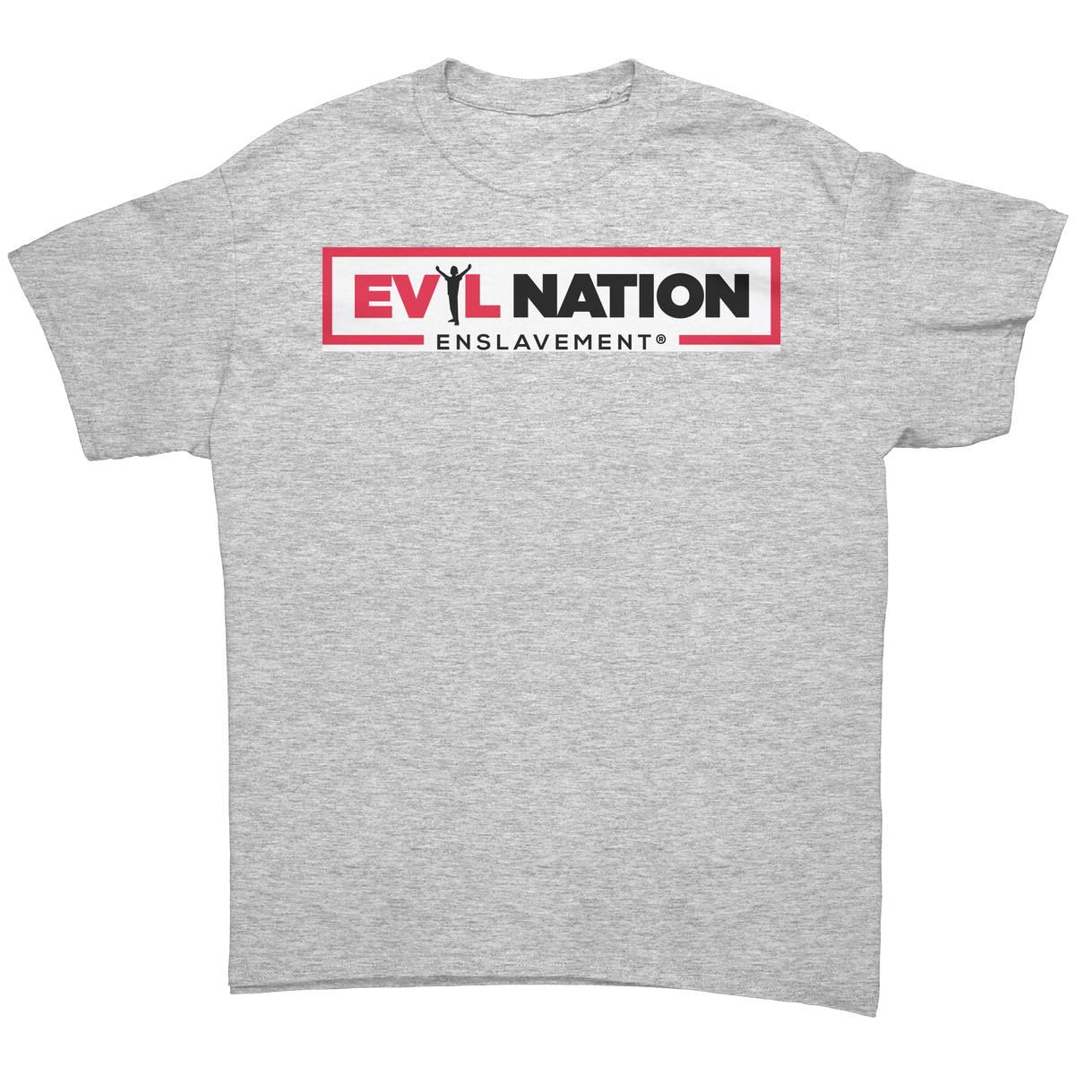 Evil Nation T-Shirt, Ash Gray, Gildan 100% Cotton