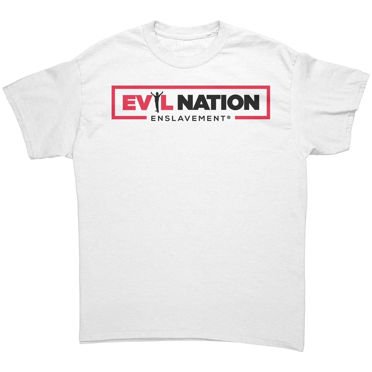 Evil Nation T-Shirt, White, Gildan 100% Cotton